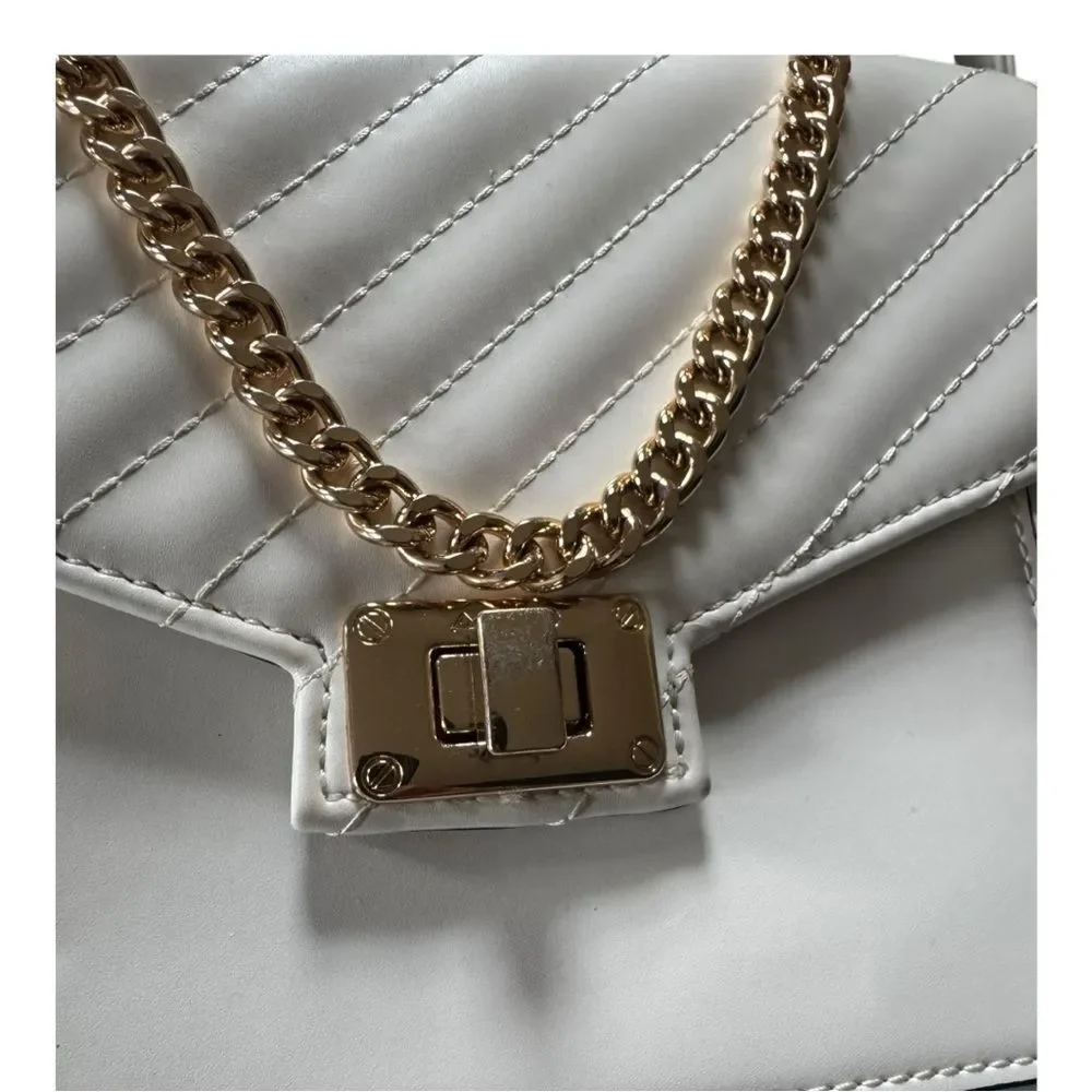 Aldo Matthan Convertible Satchel in white. - Picture 4 of 9